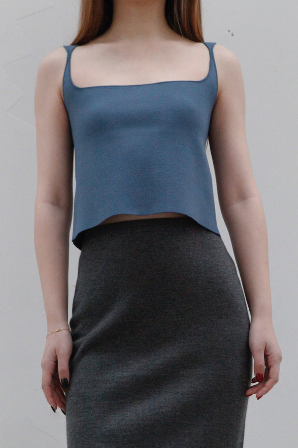 Swaying/knit basic suspender vest SW23SS1T07 Deep Orchid
